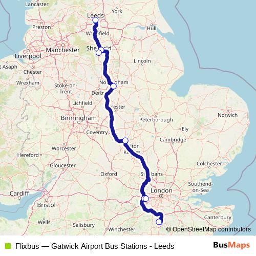 Flixbus bus Line Map