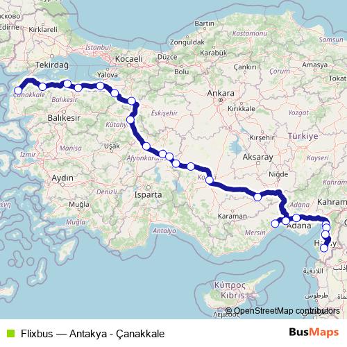Flixbus bus Line Map