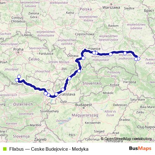Flixbus bus Line Map