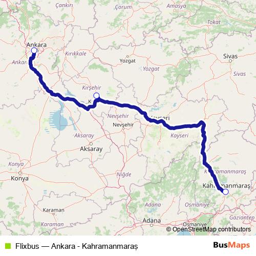 Flixbus bus Line Map