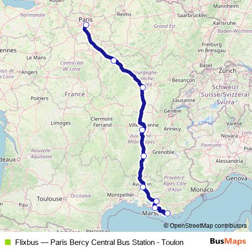Flixbus bus Line Map
