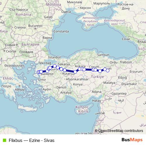 Flixbus bus Line Map