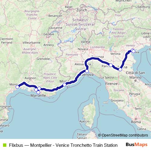 Flixbus bus Line Map