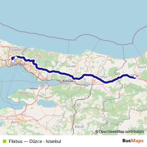 Flixbus bus Line Map