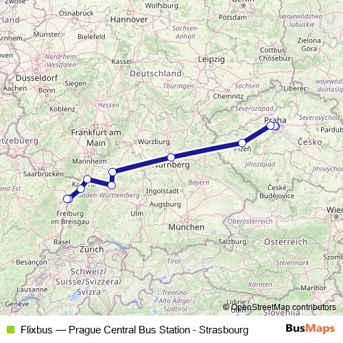 Flixbus bus Line Map