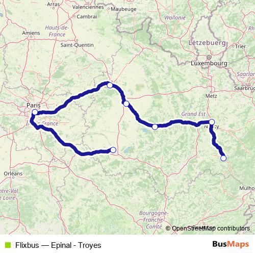 Flixbus bus Line Map
