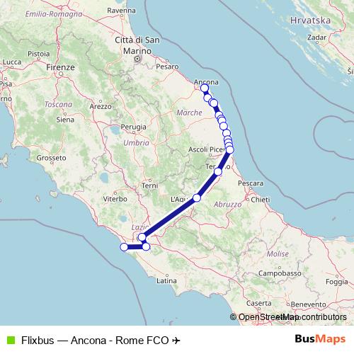 Flixbus bus Line Map