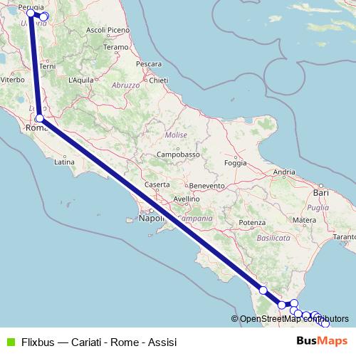 Flixbus bus Line Map