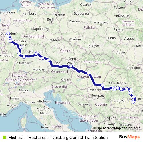 Flixbus bus Line Map