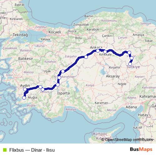 Flixbus bus Line Map