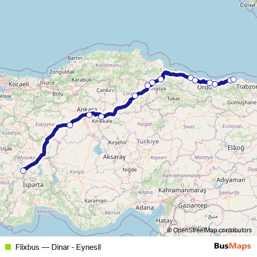 Flixbus bus Line Map