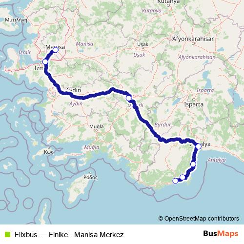 Flixbus bus Line Map