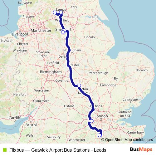 Flixbus bus Line Map