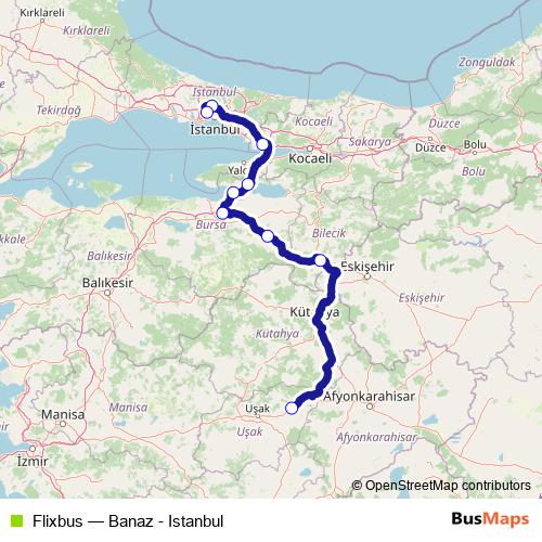 Flixbus bus Line Map