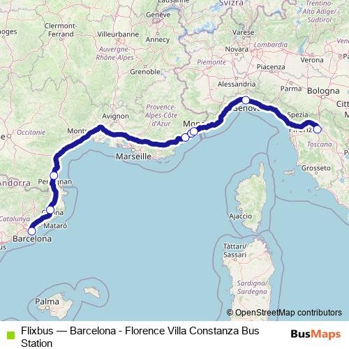 Flixbus bus Line Map