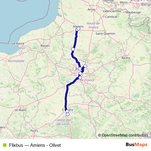 Flixbus bus Line Map