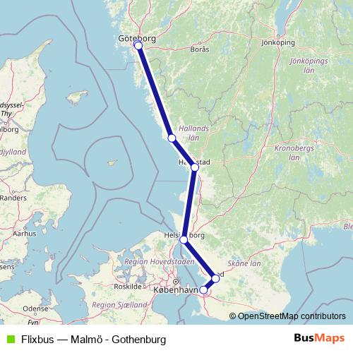 Flixbus bus Line Map
