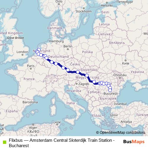 Flixbus bus Line Map