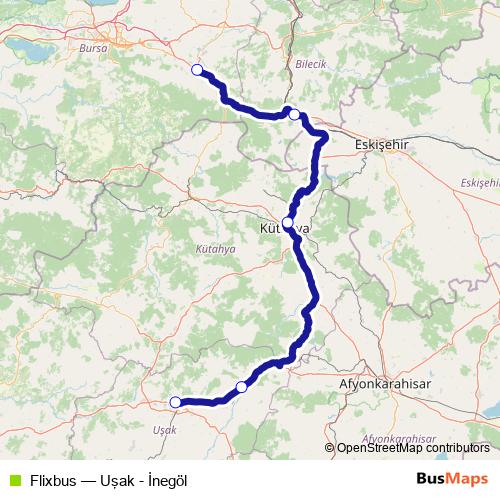 Flixbus bus Line Map
