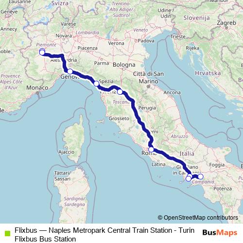 Flixbus bus Line Map