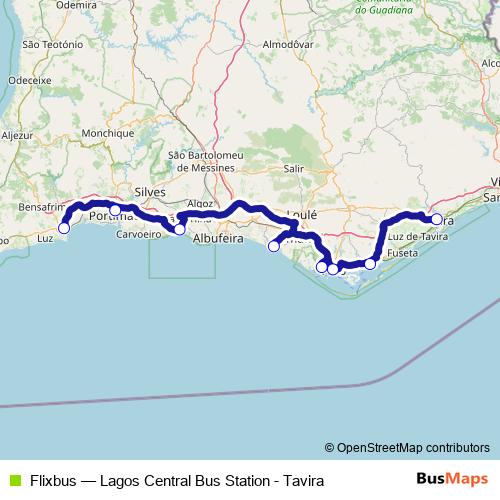 Flixbus bus Line Map
