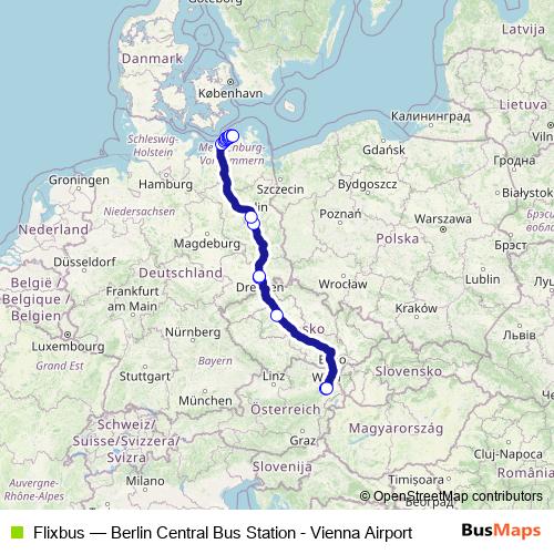 Flixbus bus Line Map