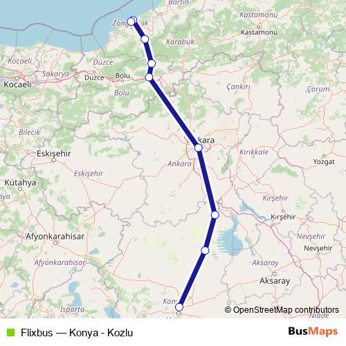 Flixbus bus Line Map