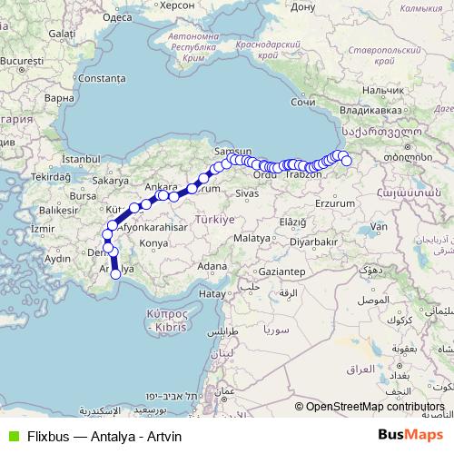 Flixbus bus Line Map