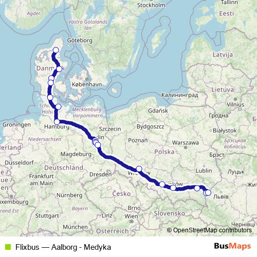 Flixbus bus Line Map