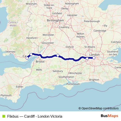 Flixbus bus Line Map
