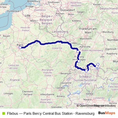 Flixbus bus Line Map