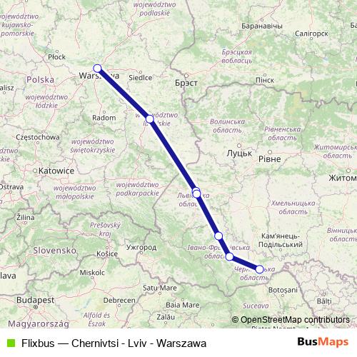 Flixbus bus Line Map