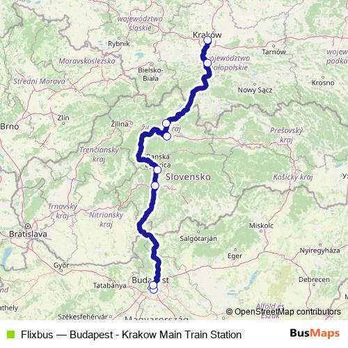 Flixbus bus Line Map