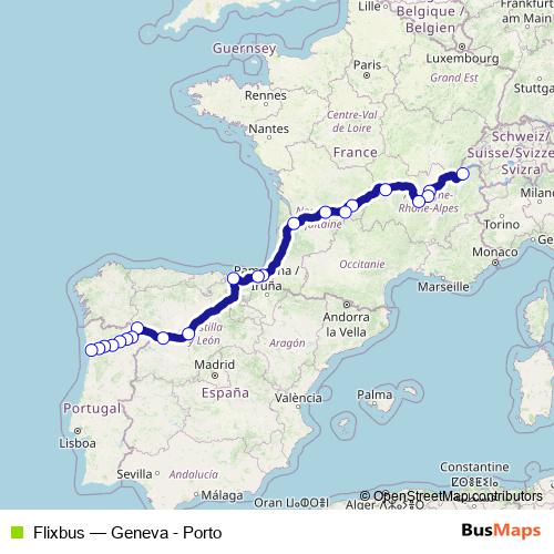 Flixbus bus Line Map