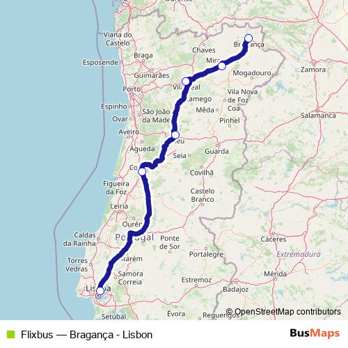 Flixbus bus Line Map