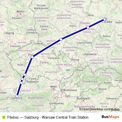 Flixbus bus Line Map