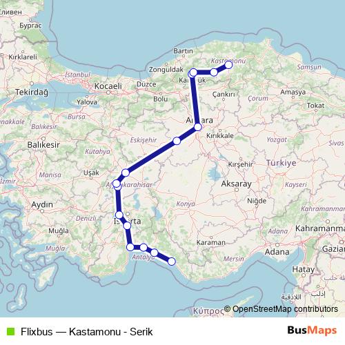 Flixbus bus Line Map