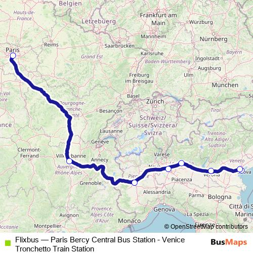 Flixbus bus Line Map