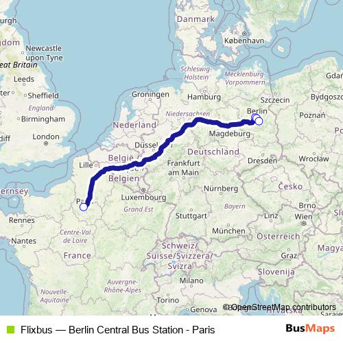 Flixbus bus Line Map