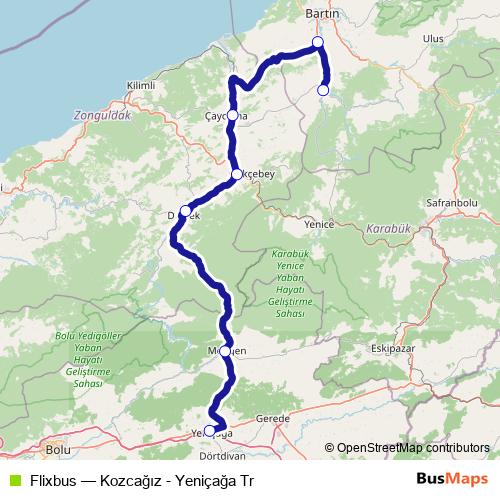 Flixbus bus Line Map
