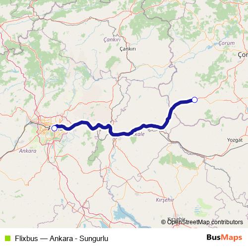 Flixbus bus Line Map