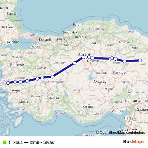 Flixbus bus Line Map