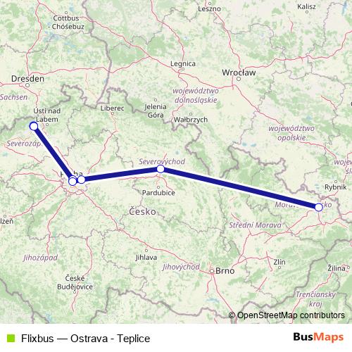 Flixbus bus Line Map