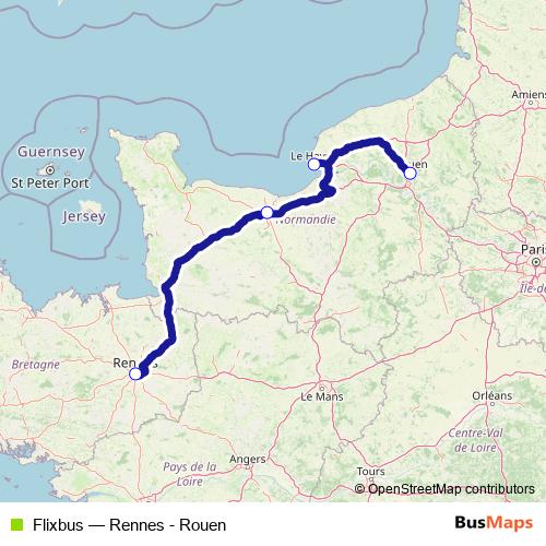 Flixbus bus Line Map