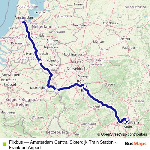 Flixbus bus Line Map