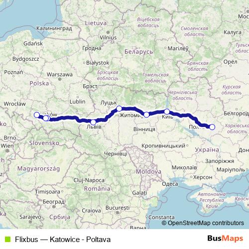 Flixbus bus Line Map