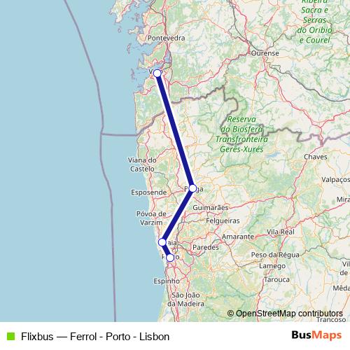Flixbus bus Line Map
