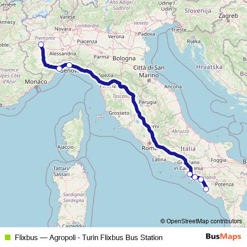 Flixbus bus Line Map