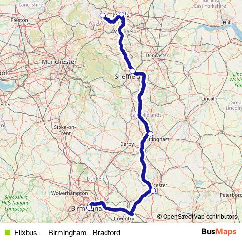 Flixbus bus Line Map