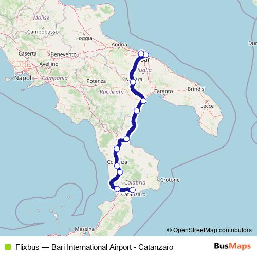 Flixbus bus Line Map